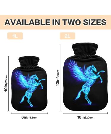 2L Hot Water Bottle with Lid | Flying Pegasus Pain Relief Bag for Warm Hands & Feet - Winter Essential - Buy Online on GoSupps.com
