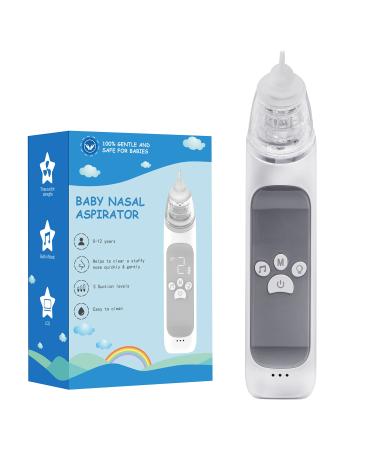 HurYarg Low Noise Rechargeable Baby Nose Sucker  Waterproof Automatic Nose Cleaner  Baby Nose Cleaner Rechargeable Nasal Aspirator for Toddler and Newborns Booger Sucker 3 Levels of Suction.