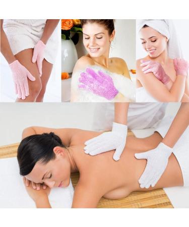 4 Pairs of Peeling Gloves - Body Shower Scrubbing & Sauna Massage Accessories | Dead Skin Remover in 4 Colors - Buy Online on GoSupps.com