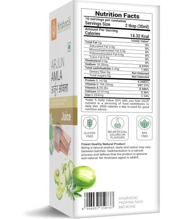Krishna's Herbal & Ayurveda Arjun Amla Juice - 500ml (Pack of 1) - Buy Online on GoSupps.com