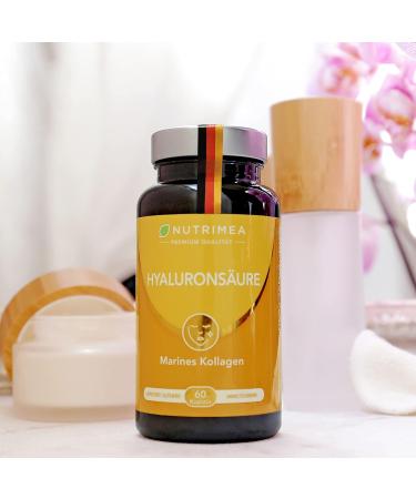 Premium Hyaluronic Acid Capsules 400mg - Marine Collagen & Vitamins C & A for Skin Joints & Anti-Aging - Buy Online on GoSupps.com