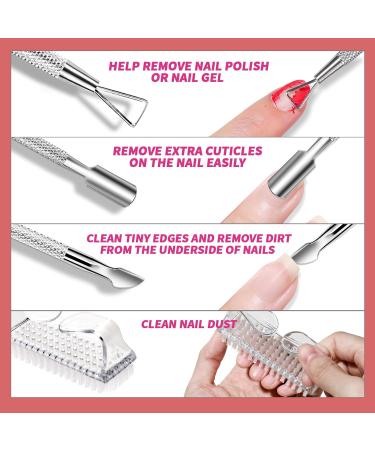 Fandamei Nail Polish Remover Tools Set - 500 Cotton Pads Nail Clips Stainless Steel Shaver File & Brush 100ml Pump Bottle - Essential Kit for Gel Nails - Buy Online on GoSupps.com