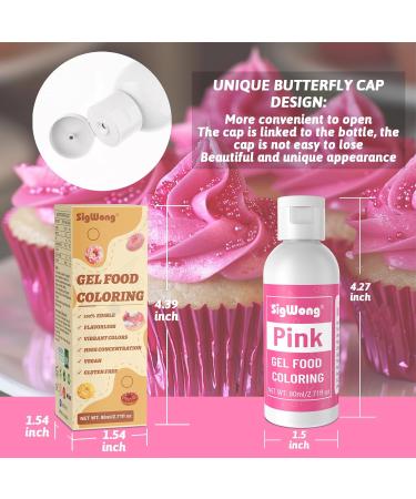 Gel Food Coloring - 80ml Pink Gel Based Food Dye Vibrant Tasteless Concentrated Food Coloring for Cake Cookie Decorating Easter Egg Icing Fondant Baking Macaron - 2.71 Fl.Oz Bottles (Christmas) - Buy Online on GoSupps.com