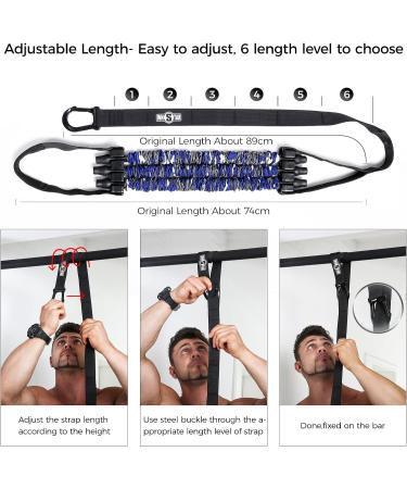 INNSTAR Pull Up Assist Band System - Adjustable Anti Snap Chin Up Assistance - Elastic Resistance Band - Blue - Buy Online on GoSupps.com