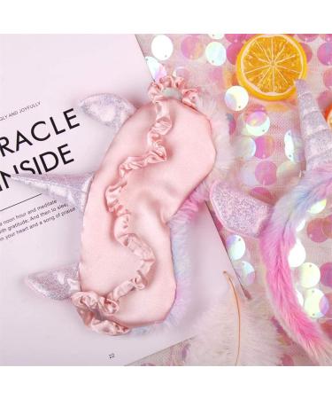 Kids Unicorn Sleep Mask 2 Pack - Soft Plush Eye Masks for Girls - Buy Online on GoSupps.com