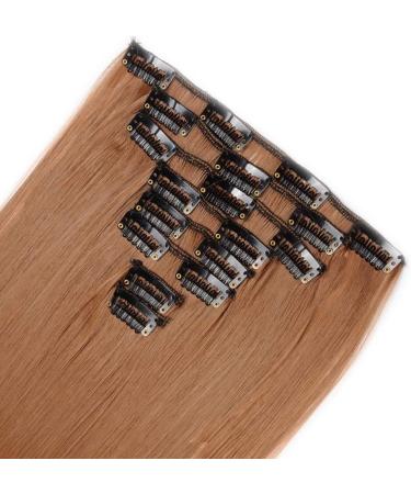 Silk-co 23 Vivid Auburn 8PCS Clip in Hair Extensions - 100% Synthetic Hair, Long Straight 23 Inch - Full Head Coverage - Buy Online on GoSupps.com