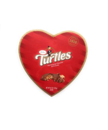 DeMets Turtles The Original Caramel Nut Cluster Valentine Heart 8.2 Oz Box
