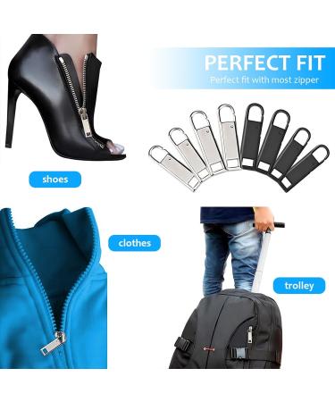 12-Piece Zipper Replacement Set for Clothing Jackets & Suitcases - High-Quality Zipper Sliders & Pull Tabs for DIY Crafting - Buy Online on GoSupps.com