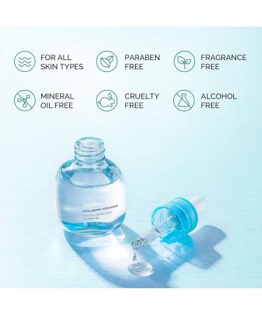 ZealSea Hyaluronic Acid Serum with Vitamin B5 - Travel Facial Moisturizer Anti-Aging Hydrating Serum for All Skin Types 1 Fl Oz - Buy Online on GoSupps.com