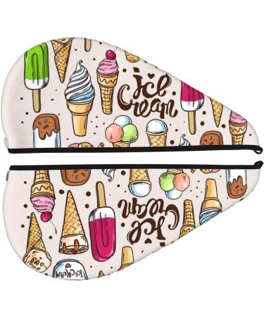 Shop Ice Cream Microfiber Hair Towel Wrap - Ultra Soft Absorbent Coral Velvet Quick Dry Cap for Long Curly & Thick Hair - Buy Online on GoSupps.com