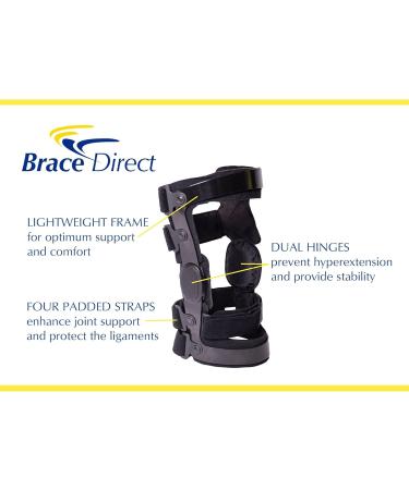 Brace Direct Ligament Knee Brace for Pain Relief | Dual Hinged Support for ACL PCL LCL MCL & Arthritis - Men & Women M - Right - Buy Online on GoSupps.com