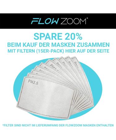 FLOWZOOM Reusable Fabric Masks - Adjustable Silver Face Mask for Mouth & Nose Protection (Size M) - Buy Online on GoSupps.com