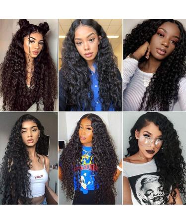 Poghes 13x6 Water Wave HD Lace Front Wig 24 Inch - 180% Density Pre Plucked Deep Wave Human Hair Wig for Black Women - with Baby Hair - Buy Online on GoSupps.com