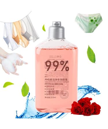 Underwear Laundry Detergent Liquid 99% Period Panty Cleaner Powerfully Plant Based Underwear Detergent Laundry Liquid Liquid Detergent Laundry Maintain Underwear Freshness (Flavor of Flower)