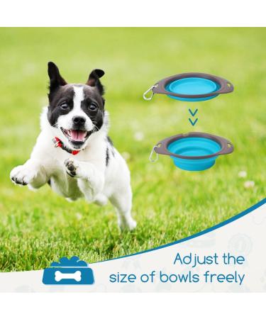 Nobleza 3-Piece Foldable Dog Bowl Set | Silicone Portable Travel Bowls with Carabiners | Leak-Proof Pet Bowls for Dogs & Cats - Perfect for Water & Food - Buy Online on GoSupps.com