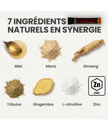 MIEL APHRODISIAQUE Homme Haute Efficacit & Performance Masculine Stick Naturel nergisant avec Maca Ginseng Tribulus Citrulline & Zinc VIRAZEN FORCE 7 10 Sticks - Buy Online on GoSupps.com