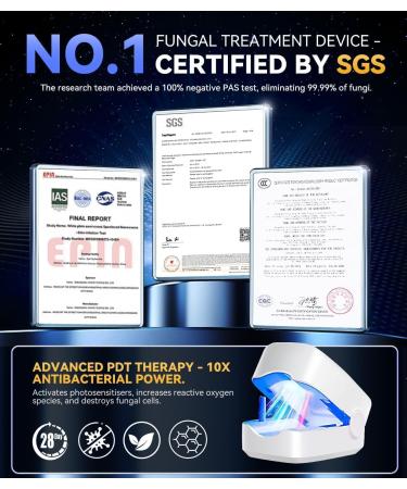 IUHFSIFS 2024 Upgrade Nail Fungus Laser Treatment Industry No.1 Laser Treatment - SGS Certified 21-day Fast-acting Fungal Nail Treatment for Toenail Fungus Red Light Infrared Blue Light(NEW) 01-Ivory - Buy Online on GoSupps.com
