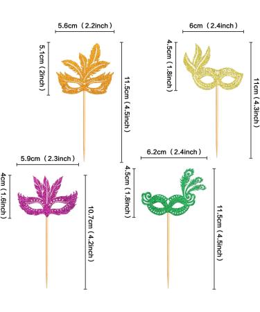 Keaziu 24PCS Mardi Gras Cupcake Topper Masquerade Masks Bachelorette Mask Cupcake Toppers Masquerade Mardi Gras Baby Shower Birthday Party Decorations Supplies 1 Mask 1 - Buy Online on GoSupps.com