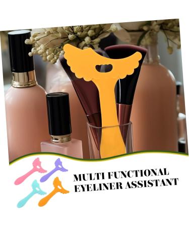 Angoily 4pcs Eyeliner Eyeshadow Silicone Molds Makeup Tools Eye Makeup Lipstick Wearing Aid Miss Wing Baffle - Buy Online on GoSupps.com