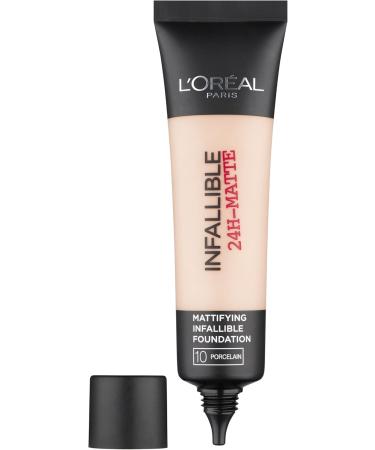 L'Oreal Infallible 24hr Matte Tube Foundation 35ml-10 Porcelain - Buy Online on GoSupps.com
