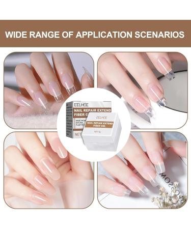 Nail Repair Gel - Lengthening Strengthening Clear Nail Gel Fingernail Repair 5g | Nail Repair Fiber Gel Fingernail Accessories For Adults Teens Teenagers Fanelod - Buy Online on GoSupps.com