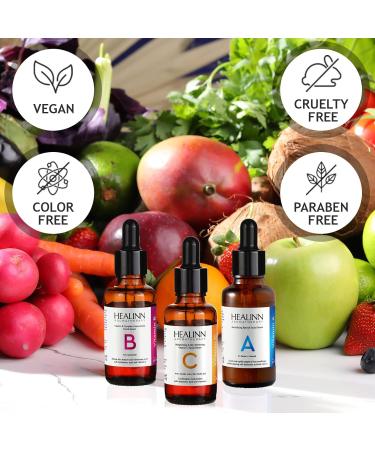 Healinn Vitamin C Serum - Anti-Aging Hydrating Facial Moisturizer with Hyaluronic Acid & Salicylic Acid 10% L-Ascorbic Acid - Buy Online on GoSupps.com