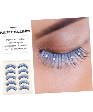 Beatifufu 5 Pairs Reusable Black Eyelashes Soft Thick Lashes Segmented False Eyelashes Soft Light Fake Lash Lashes with Color Natural Fake Lashes Cosplay Lashes Fiber Manual Diamond 5d - Buy Online on GoSupps.com
