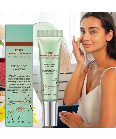CC Red Correct Cr me contre les rougeurs avec CentellaAsiatica - Soin du visage cor en avec effet apaisant pour un teint naturel et uniforme SPF 25 - les types de peau - 15 ml vert - Buy Online on GoSupps.com