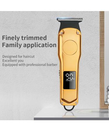 Bassulouda Gold Hair Clipper Men's Hair Clipper Electric Rechargeable Beard Trimmer Shaving Razor for Men Cutter - Buy Online on GoSupps.com