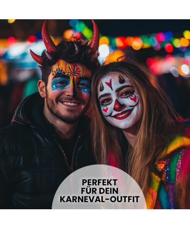  Festicy Festicy Professional theatre makeup white 40 g with mushrooms | Carnival makeup 2025 EN 71-3 & REACH | White makeup for at l - Buy Online on GoSupps.com