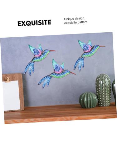 GRIRIW Mosaic Hummingbird Wall Pendant Unique Iron Art Craft for Creative Wall Decor Decorative - Buy Online on GoSupps.com