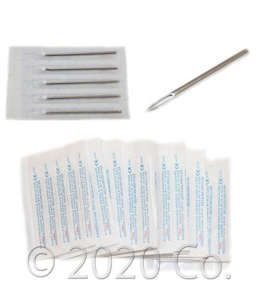 100 Sterile Body Ear Navel Nipple Piercing Needles gauge 14G & 16G