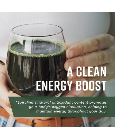 360 Nutrition Spirulina Powder - Vegan, Non GMO, Rich in Vitamin A, B Vitamins, Iron, Protein & Amino Acids - Caffeine Free Energy, Digestive Health, Immune Support - 6g Plant Based Protein - 2 oz - Buy Online on GoSupps.com