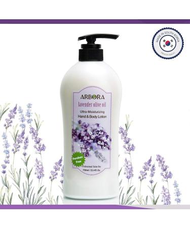 ARBORA DUO Lavender Olive Hand & Body Lotion 25.4oz - Paraben Free Ultra-Moisturizing Korean Professional Massage Lotion - Buy Online on GoSupps.com