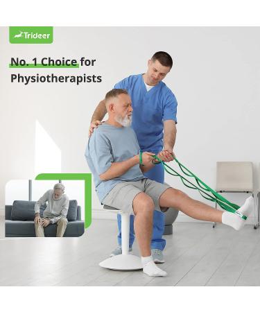 Trideer 10-Loop Stretching Strap for Yoga and Physical Therapy - Non-Elastic Stretch Band for Pilates, Exercise, and Dance - Includes Workout Guide - Green - Buy Online on GoSupps.com