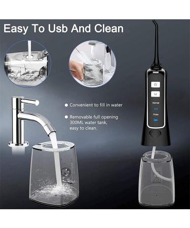 GeRRiT Water Flosser Cordless Teeth Cleaner Oral Irrigator Dental Power Dental Flosser IPX7 Waterproof Teeth Cleaner with 3 Mode and Detachable Water Tank for Travel - Buy Online on GoSupps.com