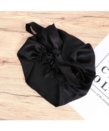 Milist Adjustable Silk Sleeping Hat - Elastic Bonnet for Women & Girls | Black Hair Care Cap & Portable Dome Cover - Buy Online on GoSupps.com
