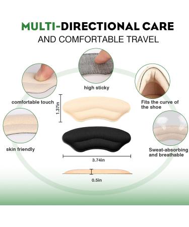 12 Pair Heel Cushion Protectors for Loose Shoes - Anti-Slip Inserts for Women and Men - Self-Adhesive Pads for Comfort and Blister Prevention - Buy Online on GoSupps.com