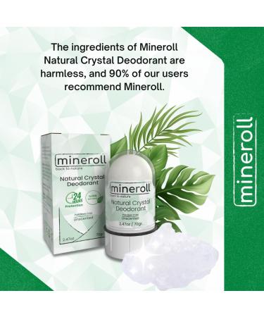 Natural Crystal Deodorant Stone | Vegan Cruelty-Free Unscented 24-Hour Protection for Men & Women - Buy Online on GoSupps.com
