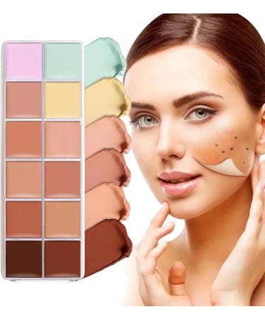  Qidures Complexion Correcting Palette 12 Shades Cream Makeup Palette Blendable Creamy Texture High Coverage for Young Women Girls Family and Friends - Buy Online on GoSupps.com