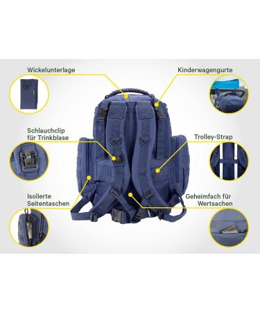 Kariyu DaddyPack Diaper Backpack 35L - Black with Changing Mat | Stylish & Functional Baby Bag for Dads - International Shipping Available - Buy Online on GoSupps.com