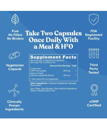 Eu Natural Harmony D-Mannose - Urinary Tract Cleanse & Bladder Health | 60 Capsules - Buy Online on GoSupps.com