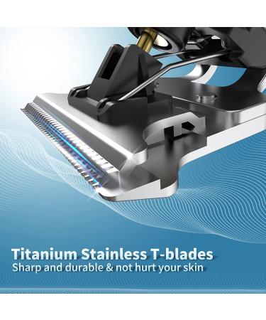 Ufree Cordless Hair Clippers for Men and Women - Electric T Blade Trimmer Grooming Kit with Guide Combs, Zero Gap Cutting, and Gifts (Gold) - Buy Online on GoSupps.com