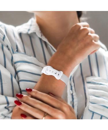 TSAAGAN 5 Pack Silicone Slim Bands for Apple Watch 38mm 42mm 40mm 44mm - Ultra-Thin Sport Strap for iWatch Series 8/7/SE/6/5/4/3/2/1 - Women Men Black/Milk Tea/White/Sand Pink/Smoke Violet - Buy Online on GoSupps.com