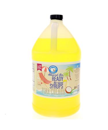 Pina Colada Ready to Use Shaved Ice or Snow Cone Syrup Gallon (128 Fl. Oz)