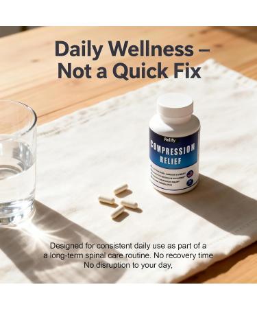 Relify Compression Relief Magnesium Complex Advanced Spinal & Nerve Support Supplement with Glycinate Malate & Taurate Supports Disc Hydration Mobility & Daily Comfort 90-Day Supply (1pc) - Buy Online on GoSupps.com