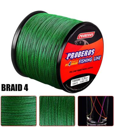 BAIKALBASS Braided Fishing Line | 4 Strands Multifilament PE Braid | Saltwater 6LB-100LB | Super Strong 328Yds/50LB - Buy Online on GoSupps.com