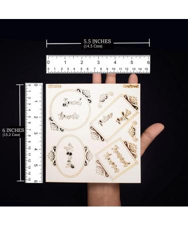 CrafTreat Assorted Laser Cut Wood Frame Embellishments - 5.5X6 Inches - Fancy Oval Chipboard Frames for Card Making and Scrapbooking - Buy Online on GoSupps.com