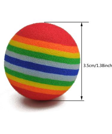 Bepets 12PCS Colorful Rainbow Foam Balls for Cats - Soft Sponge Cat Toy Balls for Indoor Play and Training - Buy Online on GoSupps.com