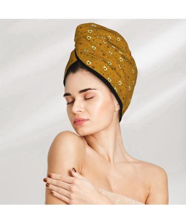 Hair Towel Wrap for Quick Drying | Honey Bee Gnomes Hair Drying Turban | Best Hair Towel with Button - Buy Online on GoSupps.com